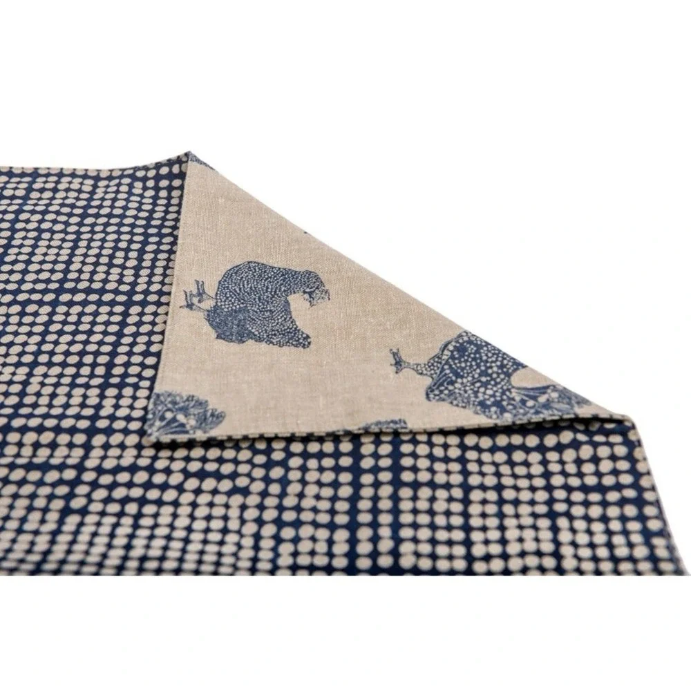 Raine And Humble HENRIETTA TABLE RUNNER BLUEBERRY Double Sided 45x150‎ CM